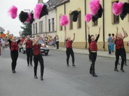 - 3 - Úspechy mažoretiek Počas tohtoročného Medzibodrožského festivalu sme sa my, mažoretky, opäť zúčastnili pochodu po meste. Vždy ráno sa zídeme v škole, kde sa oblečieme a zoradíme.