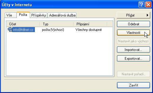 Nastavení poštovního klienta Outlook Express Pro správné fungování poštovního klienta typu Outlook Express je třeba provést nastavení e- mailové schránky, e-mailových serverů pro příjem a odesílání