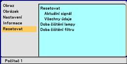 stávající signál na hodnoty nastavené výrobcem.
