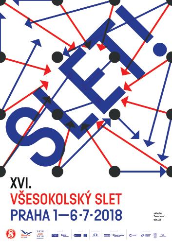 minulých sletů. Ostatně právě na výtvarnou složku dávaly důraz všechny slety do roku 1948. Rozhodli jsme se Oficiální plakát XVI.