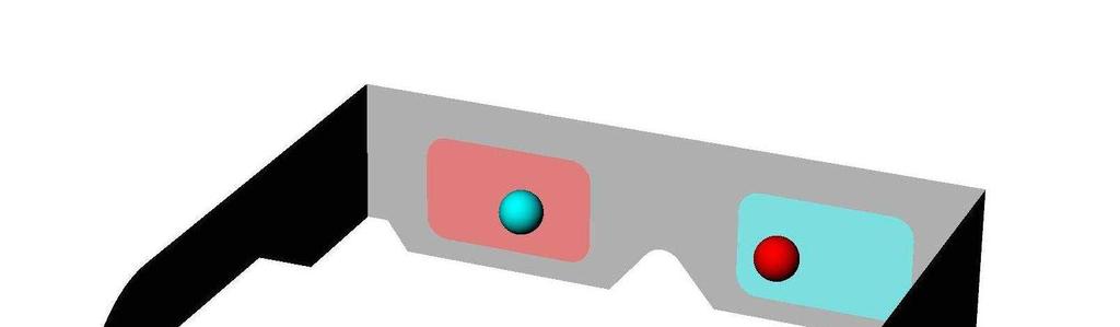 filtr. Červená čára totiž ve filtru zanikne a levé oko jej nepostřehne. To ale neodpovídá situaci, protože průmět přímky vidíme oběma očima.