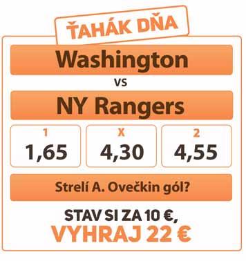 12 NIKÉ SERVIS streda 17. 10. 2018 Hokej NHL 1 X 2 1X X2 29466 Montreal - St. Louis 2.65 3.80 2.25 1.57 1.42 *1:00 2017/18: 3:4 (d), 1:3 (v). Náš tip X. 29467 Washington - NY Rangers 1.65 4.30 4.55 1.