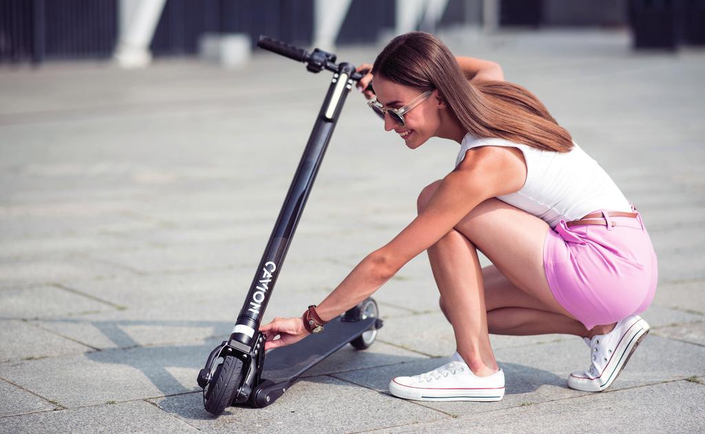 Great idea for travelling Electric scooters Cavion GO City is a great idea for traveling and the way to school, university, work or additional classes.