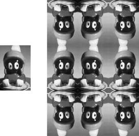Nechť Ω= (0,1) (0,1) rozšíříme u 0 na ( 1,1) ( 1,1) symetrií: u (, x y) = u ( ± x, ± y); (, x y) ( 1,1) ( 1,1). 0 0 Pak rozšíříme na periodizací.