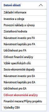 4.9 Citlivostní analýza v rámci ekonomické analýzy Je zpracována na obdobném principu jako citlivostní analýza v rámci finanční analýzy dle popisu v kapitole 4.
