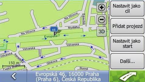 míst. 1. Klikněte na tlačítko Poslední a poté na požadované místo. Zobrazí se okno s náhledem vybrané destinace nad mapou - Náhled. 2. Podle potřeby postupujte následovně: Pokud chcete... Pak.