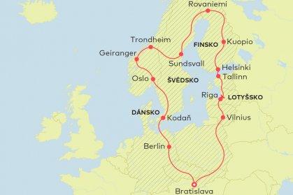 Škandinávia, Laponsko Úžasná cesta na 19 dní za výnimočnú cenu s odborníkmi na Škandináviu. Najkrajšie nórske fjordy, nekonečné fínske lesy plné sobov, Andersenove domčeky v Kodani.
