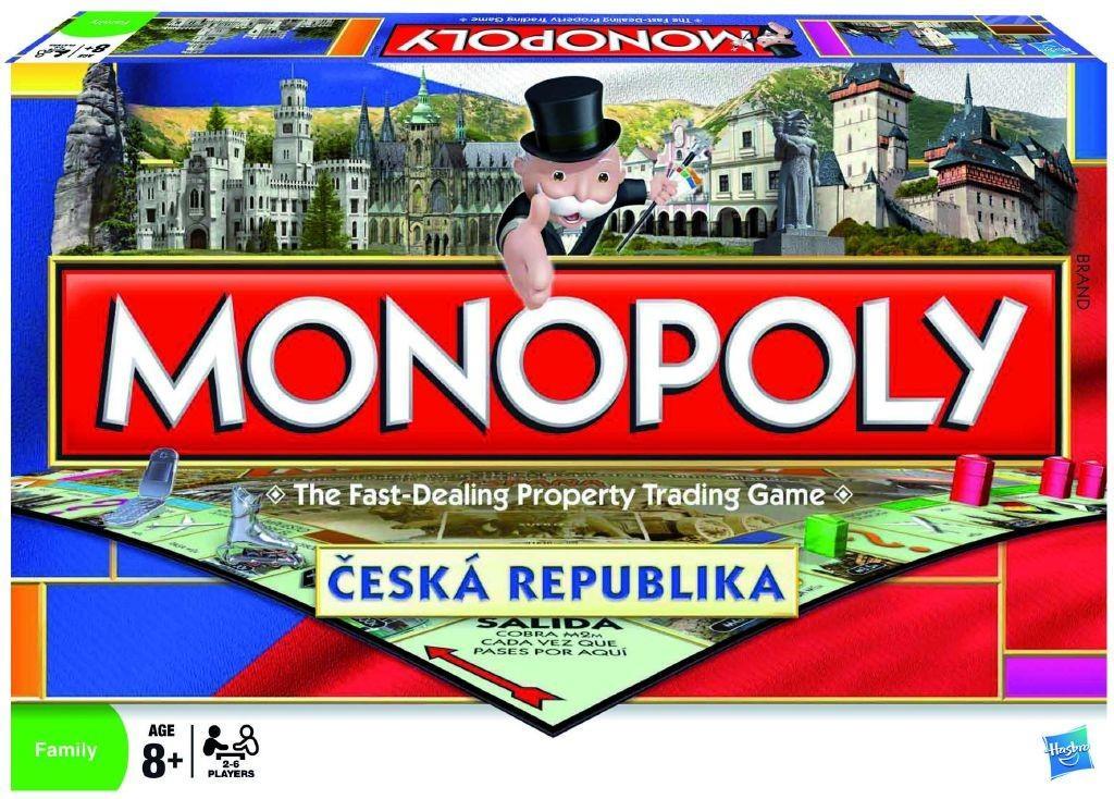 Monopoly Monopoly: Česká republika je nové vydání hry Monopoly, ve kterém můžete nakupovat nemovitosti v českých městech.