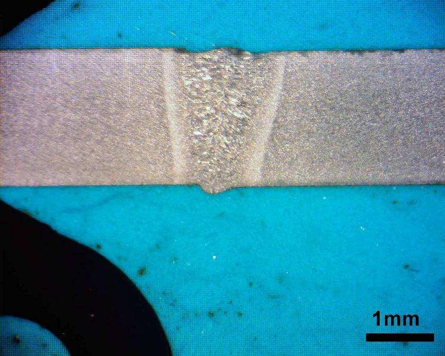 15 Makrostruktura pro metodu svařování laser Ar, tloušťka