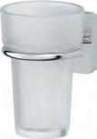 ELU 002 Glass Sklenička Стакан 78x118Hx78mm AVA 006 Holder for glass/dispenser for liquid soap Držák skleničky/dávkovače tekutého mýdla Держатель стакана/дозатора жидкого мыла 78x57Hx94mm ELU 004