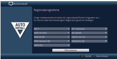 Aktuelní programová nabídka se nyní stáhne přes satelit. Prosím respektujte další překrývání na obrazovce.