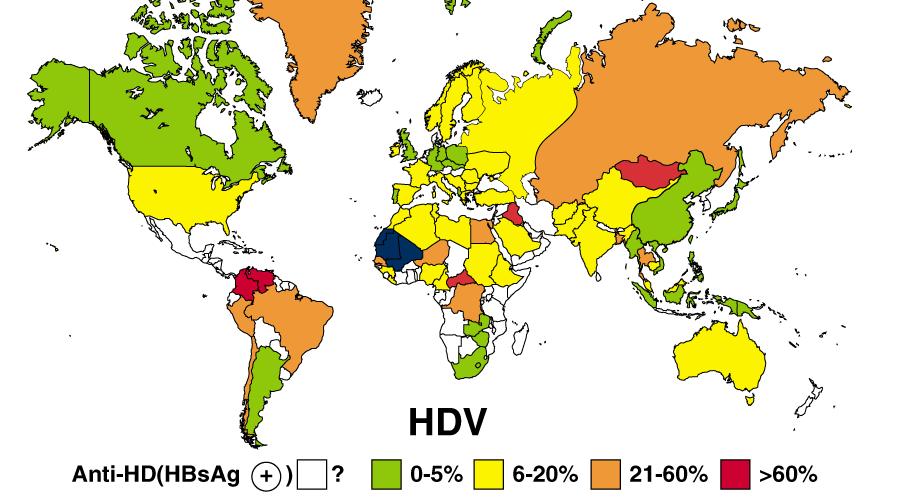 Anti-HDV prevalence u HBsAg pozitivních osob