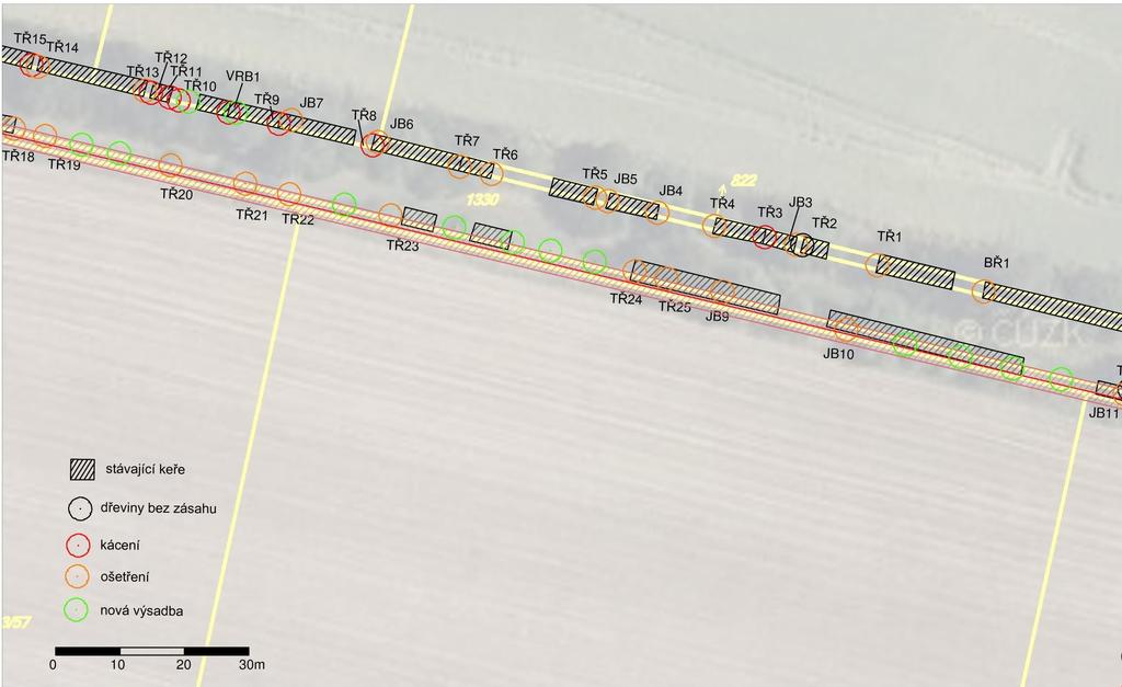 Nadzemní vedení napětí do 1kV + zaměřený