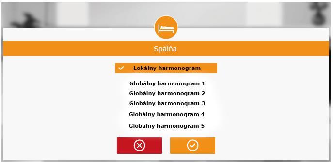 WiFi 8S Horná hodnota označuje aktuálnu teplotu v zóne, zatiaľ čo spodná - zadanú teplotu (nastavenú). Zadaná teplota v danej zóne je závislá od nastavenia vybraného týždenného harmonogramu.