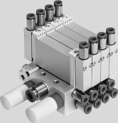 Pneumatické ventily VUWG-B10, ventily pre montáž na dosku montáž do batérie Ventil pre montáž na dosku pre montáž do batérie prípoj M5 alebo M7 Rozmery sťahovanie CAD modelov www.festo.