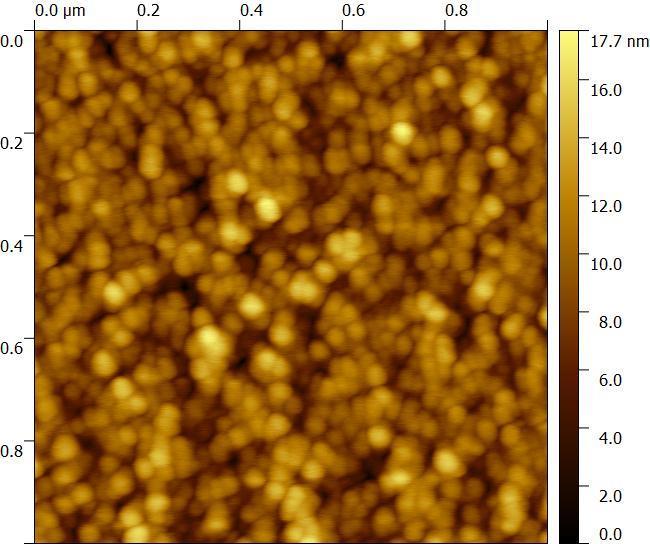 ). Obr. 6.3. 2D snímek tenké vrstvy mědi v rozlišení 50x50 µm. a) b) Obr. 6.4.