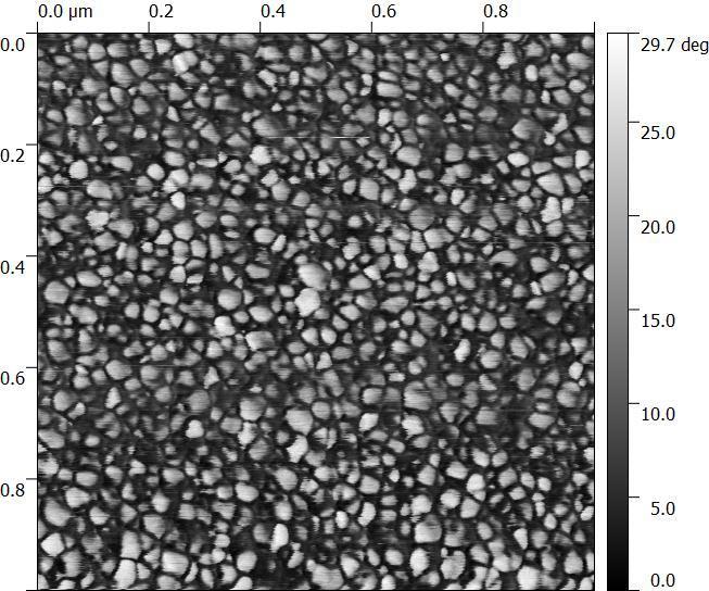 6.1.3. Analýza titanové tenké vrstvy Při porovnání topografii titanové vrstvy (viz obr. 6.12. b) s AFM podkladového Si substrátu (viz obr. 6.1.b) je možné vidět shodný reliéf.