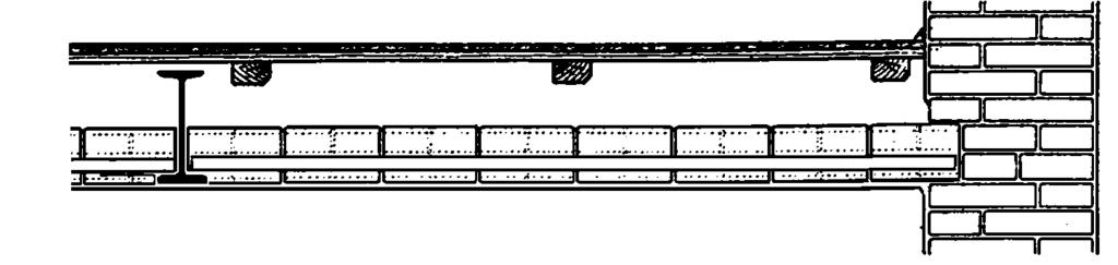 Ocelový strop z válcovaných nosníků a cihelných