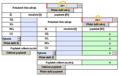 33) Pořadové číslo XYZ u poplatku za spalovací zdroj neodpovídá žádnému zdroji z podkladů o výpočtu poplatků.