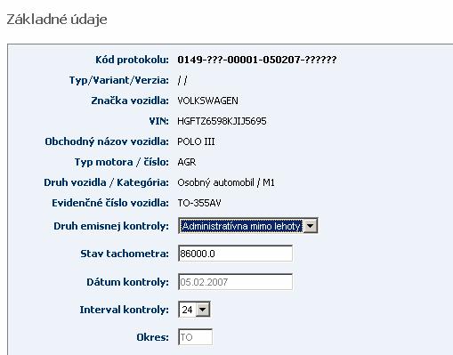 kontrola a v okne Základné údaje v položke Druh kontroly zvoľte administratívna mimo lehoty.