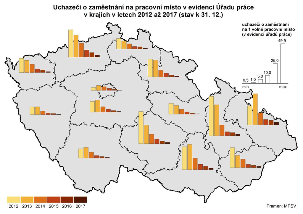 2009 2013, kdy počet nezaměstnaných v souvislosti s ekonomickou krizí dosahoval vysokých hodnot, se tak ve statistice nezaměstnanosti odráží skutečnost, že