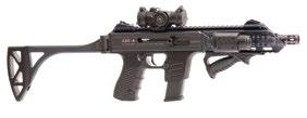 Standardně zbraň používá zásobníky Glock Gen4 0,5,7 a 33 ran. Zbraň je dodávána v několika výrobních provedeních verzích s hlavněmi délky 20mm, 200mm a 254mm.