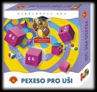 PEXESO PRO UŠI První pexeso při kterém zapojíte i svůj sluch! Pexeso pro nejmenší i starší děti a hráče. Užijete si nový, nečekaný zážitek ze hry a spoustu zábavy!