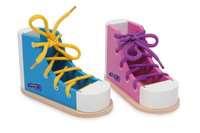 ŠNĚROVACÍ BOTY - barevné Sada dvou různobarevných šněrovacích bot, skvělé na učení a