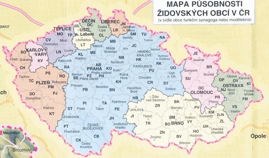 Konfesní mapa ČR Mapa