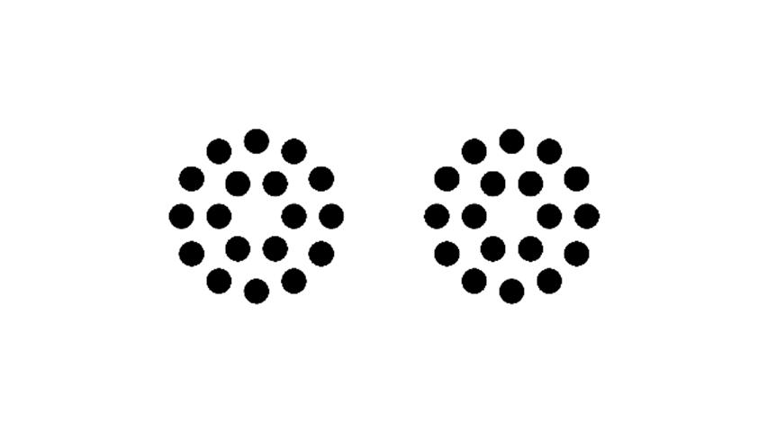 Vyšetření JCK děláme monokulárně na bodovém testu, na kulatém písmenku (především O, C, G), na Landoltových kruzích či na znacích ve tvaru dvou kruhů, které bývají na testech spolu s písmeny.