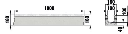 FASERFIX KS 100 Žlaby FASERFIX KS 100, rám pozink/nerez, až do třídy F 900 Typ 01 1000 160 100 40 160 100 160 Průtočný profil cm² rám pozink rám nerez Typ 01 1000 1000 160 88 33,00 8000 8200 Typ 0105