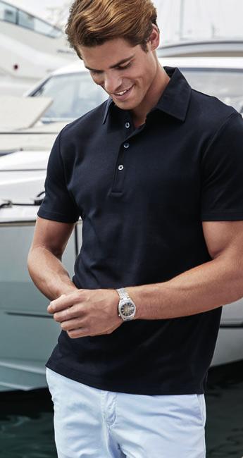 0145 Tee Jays 145 Dámské luxusní elastické polo 215g/m², 95% bavlna, 5% elastan zesílená léga s 5 knoflíky tón v tónu 25 1 26,40/Kč 680, 18.