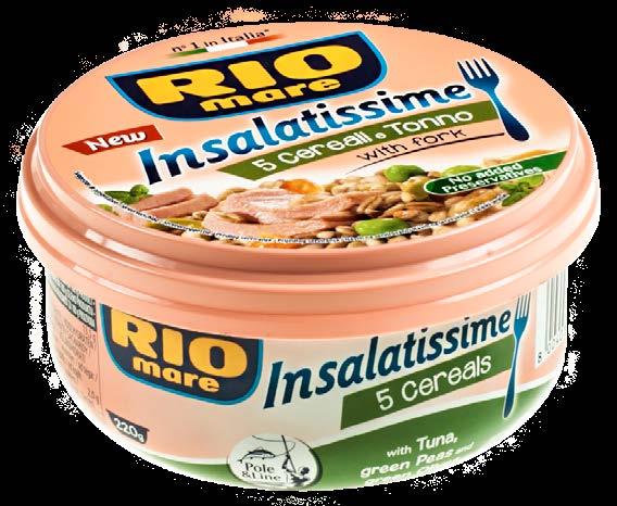 POTRAVINY RIO mare Insalatissime Tuňákový salát Mexico 3 x 160 g EAN (kus) 8004030347120 Brutto váha g (karton) 7280 (Š x H x V) 32,2 x