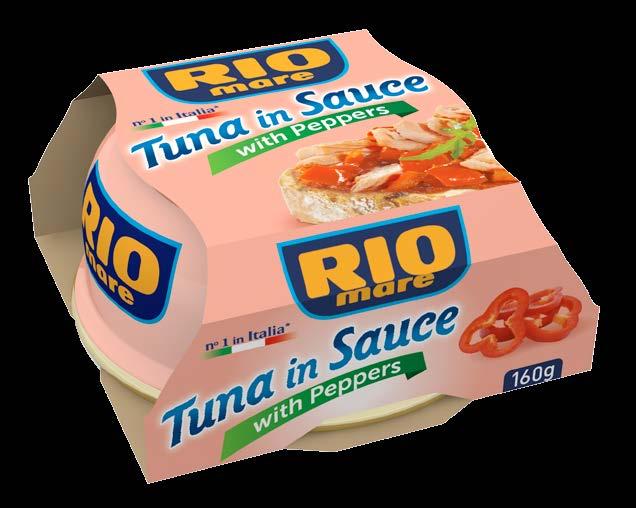 POTRAVINY TUŇÁK V OMÁČCE RIO mare tuňák v omáčce 160 g. Lahodné tuňákové maso RIO mare s vybranou zeleninou ve výtečné krémové omáčce.
