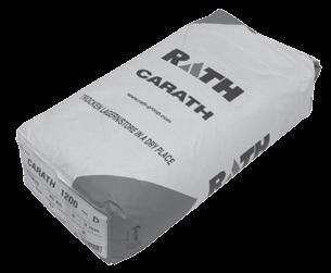 Rath ӏ Malty a omítky Carath 1200-D žárobeton Je beton s vysokým podílem cementu s hydraulickou vazbou a s optimalizovanou strukturou, určený pro použití při provozních teplotách do 1 200 C.