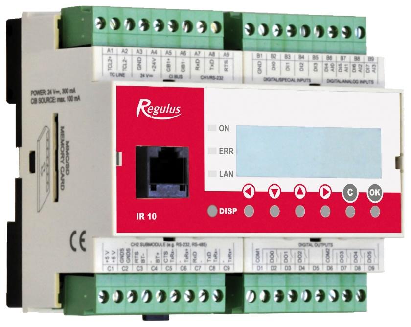 Technický popis regulátoru IR 10 Verze IR10 CTC 400 Regulátor IR 10 (verze IR10 CTC 400) je regulátor topné soustavy s tepelným čerpadlem značky CTC a solárním systémem.