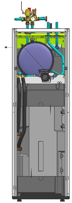 AirModule 600mm Obsahuje: 1 ks LECP oběhovky kotlového okruhu Expanzní nádoba 9, resp.15kw elektrický dotop (možnost softwarového snížení) Electrický box s novou regulací.