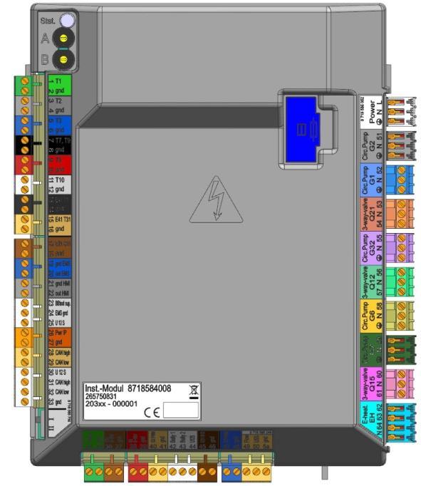 Instalační modul (AirModule) Pojistka 6,3A Čidla 230V vstup