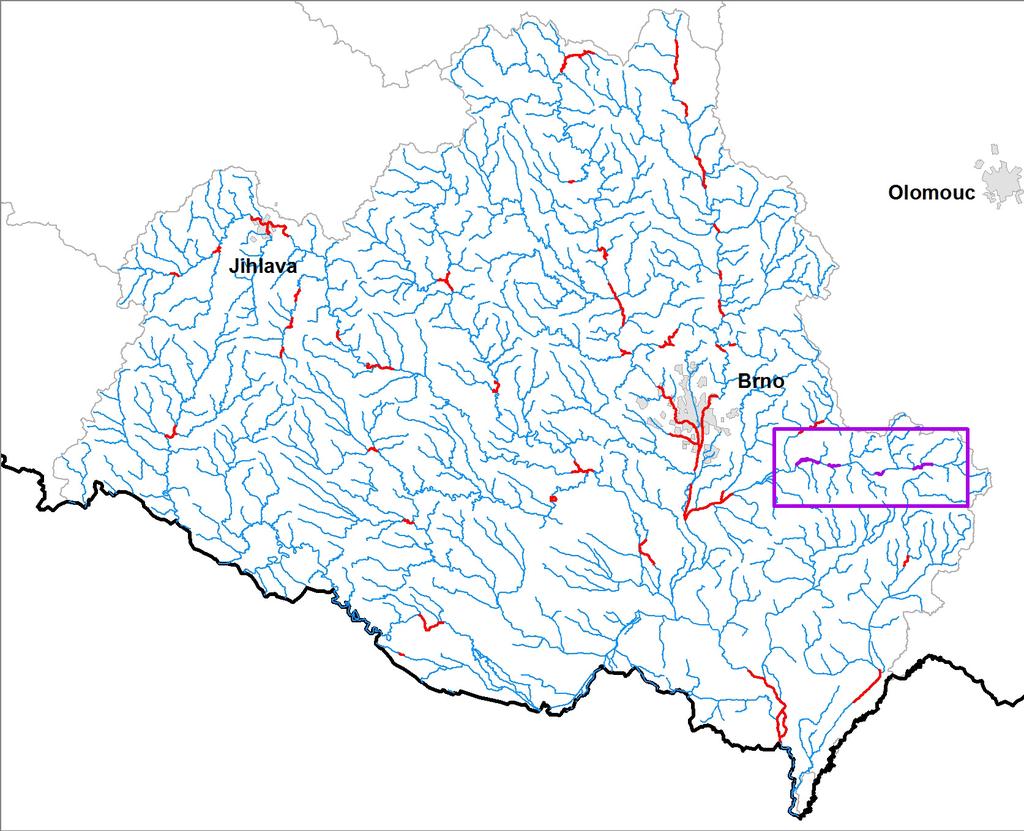 DOKUMENTACE OBLASTÍ S VÝZNAMNÝM POVODŇOVÝM RIZIKEM V OBLASTI POVODÍ MORAVY A V OBLASTI POVODÍ DYJE DÍLČÍ POVODÍ DYJE SLAVKOVSKÝ POTOK 10200790_1 (PM-70) - Ř.