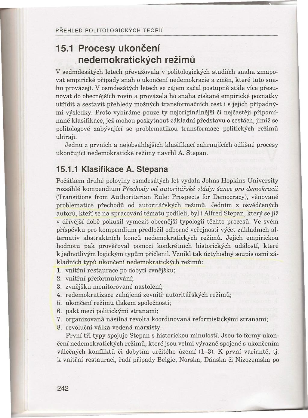 PŘEHLED POLlTOLOGICKÝCH TEORií 15.