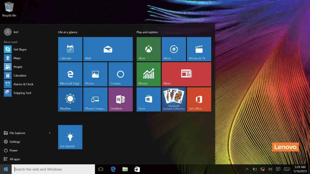 Kapitola 2. Začínáme používat systém Windows 10 V nabídce Start je k dispozici tlačítko pro vypnutí. Vybráním tohoto tlačítka můžete počítač vypnout nebo restartovat nebo aktivovat režim spánku.