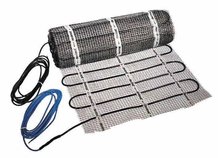 44 Topné rohože devimat DSVK 300 Jednožilové topné rohože do asfaltu se studeným koncem (300 W/m 2, 400 V). Odolné až do 240 C.