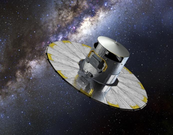 Obrázek x3 Obrázek X4 Vizualizace družice Gaia Evropské kosmické agentury.