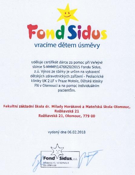 Protože nám přálo i počasí, oba dny splnily očekávání jak ze strany pořadatelů ze školního parlamentu, tak i žáků i jejich učitelů. Charitativní činnost: 1.
