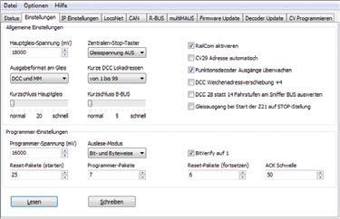 Popri možnosti využitia najrozličnejších programovacích modusov pre dekóder, umožňuje Vám tento nástroj tiež robiť firmware aktualizácie pre MULTIMAUS ako aj Z21.