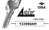 CYLINDRICKÉ VLOŽKY Bezpečnostní cylindrická vložka ASIX 3.