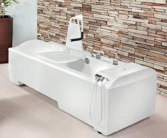 Řada Rügen (modely AP5018 a AP5019) Vany řady Rügen jsou vyrobeny ze skloakrylátu, mají patentovaný mechanismus zdvihu a výbornou ergonomii.