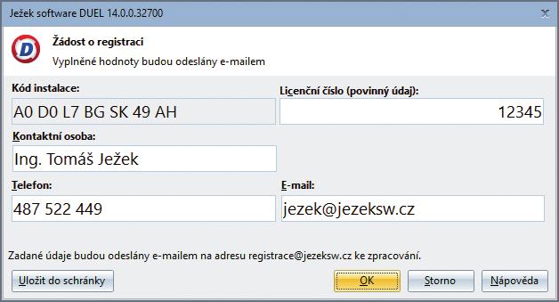 Registrace nové verze 6.1 Registrace bez změny licence V tomto případě se otevře okno, ve kterém zadejte Verifikační kód (z faktury nebo ze štítku na obalu DVD) a potvrďte tlačítkem OK.
