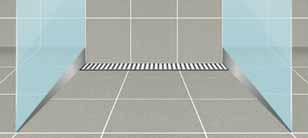 74 Podlahové žlaby příslušenství Nerezová lišta pro spádovanou podlahu LEVÁ PRAVÁ Tabulka variant nerezový ch lišt pro spádovanou podlahu Kód Výška límce Délka (mm) Typ Provedení APZ 901M/1000 12