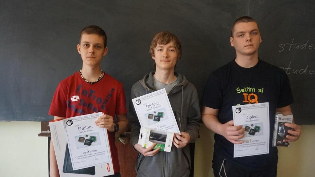 Soutěž v programování, krajské kolo, Uherský Brod, 2. a 3. místo Ve čtvrtek 20.